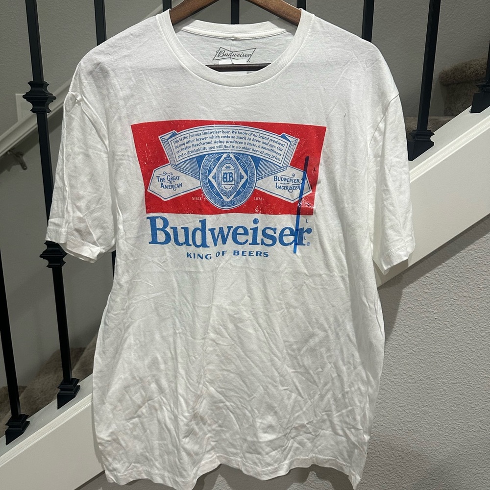 Budweiser Red and Blue Graphic Tee